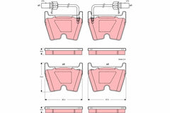 Bremsbelagsatz Scheibenbremse Vorderachse für AUDI VW LAMBORGHINI A4 B8 Avant