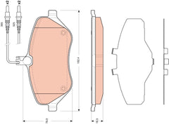 Bremsbelagsatz Scheibenbremse Vorderachse für CITROËN PEUGEOT C5 III Break C6