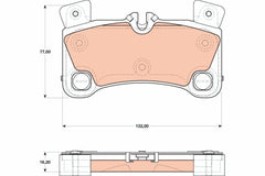Bremsbelagsatz Scheibenbremse Hinterachse für AUDI PORSCHE VW Q7 Van CAYENNE