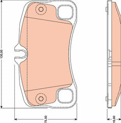 Bremsbelagsatz Scheibenbremse Hinterachse für PORSCHE 911 Cabriolet Targa