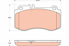 Bremsbelagsatz Scheibenbremse Vorderachse für MERCEDES-BENZ CLS Shooting Brake