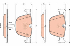 Bremsbelagsatz Scheibenbremse Hinterachse für BMW X5 X6
