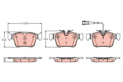Bremsbelagsatz Scheibenbremse Hinterachse für MASERATI GHIBLI III LEVANTE SUV
