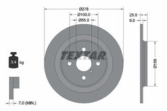 2x Bremsscheibe Hinterachse für DAIHATSU TOYOTA CHARADE VIII YARIS