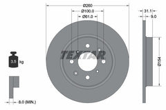 2x Bremsscheibe Hinterachse für HONDA INSIGHT JAZZ III
