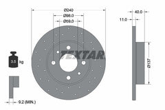 2x Bremsscheibe Hinterachse für ABARTH 500C / 595C 695C 500 595 695