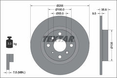 2x Bremsscheibe Hinterachse für MAZDA 2 Schrägheck MX-5 RF Targa IV