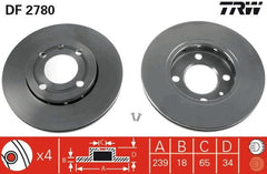 2x Bremsscheibe Vorderachse für SEAT VW AROSA LUPO I POLO III PLAYA Van