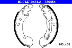 Bremsbackensatz Hinterachse für NISSAN RENAULT MICRA III C+C NOTE CLIO