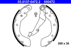 Bremsbackensatz Hinterachse für CHEVROLET DAEWOO AVEO / KALOS Stufenheck