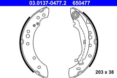 Bremsbackensatz Hinterachse für MITSUBISHI SMART COLT VI FORFOUR