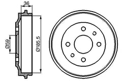 2x Bremstrommel Hinterachse für FIAT LANCIA SEAT AUTOBIANCHI ABARTH 126 127