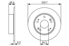 2x Bremsscheibe Hinterachse für HONDA ACCORD VII