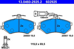 Bremsbelagsatz Scheibenbremse Vorderachse für AUDI 80 B4 Stufenheck Avant 100