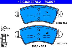 Bremsbelagsatz Scheibenbremse Vorderachse für CITROËN PEUGEOT XSARA Break Coupe