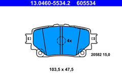 Bremsbelagsatz Scheibenbremse Hinterachse für TOYOTA LEXUS bZ4X HIGHLANDER RAV