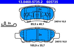 Bremsbelagsatz Scheibenbremse Hinterachse für CHRYSLER MITSUBISHI JEEP SEBRING