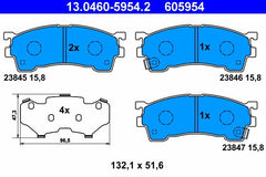 Bremsbelagsatz Scheibenbremse Vorderachse für MAZDA FORD USA 323 F VI