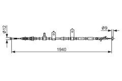 Seilzug Feststellbremse hinten links für MAZDA 6 Kombi