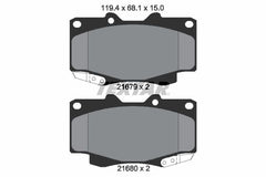 Bremsbelagsatz Scheibenbremse Vorderachse für TOYOTA FORTUNER HILUX VII Pick-up