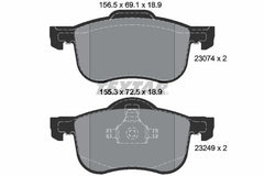 Bremsbelagsatz Scheibenbremse Vorderachse für VOLVO S60 I S80 V70 II XC70 Cross