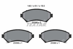 Bremsbelagsatz Scheibenbremse Vorderachse für OPEL CHEVROLET PONTIAC BUICK