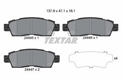 Bremsbelagsatz Scheibenbremse Hinterachse für ISUZU SAAB CHEVROLET BUICK