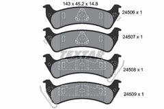 Bremsbelagsatz Scheibenbremse Hinterachse für JEEP GRAND CHEROKEE I