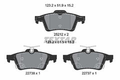 Bremsbelagsatz Scheibenbremse Hinterachse für FORD FOCUS III Stufenheck Turnier