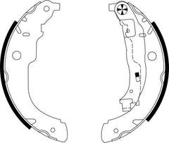Bremsbackensatz Hinterachse für CITROËN PEUGEOT DS C3 II DS3 Cabriolet