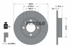 2x Bremsscheibe Vorderachse für AUDI SEAT VW 50 80 B1 Stufenheck B2 100 C1