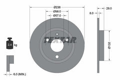 2x Bremsscheibe Vorderachse für CITROËN PEUGEOT AX SAXO 106 I II