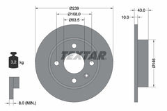 2x Bremsscheibe Vorderachse für FORD ESCORT V Cabriolet Turnier Stufenheck VI