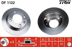2x Bremsscheibe Hinterachse für CITROËN XANTIA Break