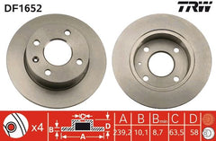 2x Bremsscheibe Vorderachse für FORD ESCORT III Turnier IV Cabriolet ORION I II