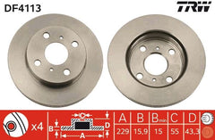2x Bremsscheibe Vorderachse für TOYOTA STARLET