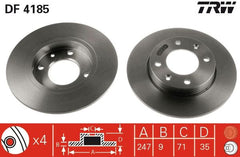 2x Bremsscheibe Hinterachse für CITROËN PEUGEOT BERLINGO / FIRST