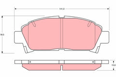 Bremsbelagsatz Scheibenbremse Vorderachse für TOYOTA AVENSIS Liftback Kombi
