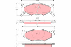 Bremsbelagsatz Scheibenbremse Vorderachse für CHRYSLER DAYTONA Coupe LE BARON