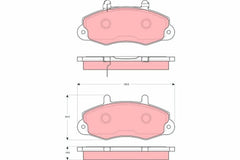 Bremsbelagsatz Scheibenbremse Vorderachse für FORD TRANSIT Bus