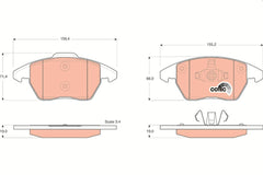 Bremsbelagsatz Scheibenbremse Vorderachse für AUDI CITROËN FORD PEUGEOT SEAT VW