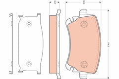 Bremsbelagsatz Scheibenbremse Hinterachse für AUDI A6 C6 Avant A8 D3