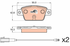 Bremsbelagsatz Scheibenbremse Hinterachse für FIAT LANCIA BRAVO II MULTIPLA
