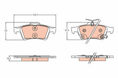 Bremsbelagsatz Scheibenbremse Hinterachse für FORD FOCUS III