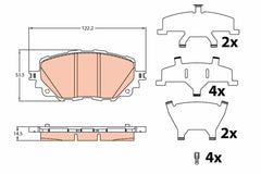 Bremsbelagsatz Scheibenbremse Vorderachse für MAZDA MX-5 RF Targa IV