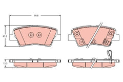 Bremsbelagsatz Scheibenbremse Hinterachse für HYUNDAI KIA SONATA VII RIO IV