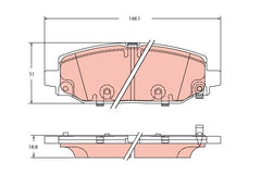 Bremsbelagsatz Scheibenbremse Hinterachse für JEEP WRANGLER IV