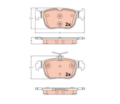 Bremsbelagsatz Scheibenbremse Hinterachse für AUDI SEAT VW CUPRA A3 Limousine