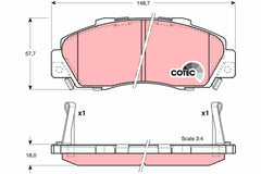 Bremsbelagsatz Scheibenbremse Vorderachse für HONDA ACCORD VI CR-V I HR-V
