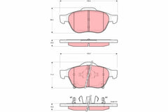 Bremsbelagsatz Scheibenbremse Vorderachse für TOYOTA AVENSIS Liftback Kombi